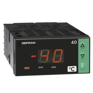 Gefran LED Multi-Function Panel Meter for Temperature, Current, Voltage, Cutout 72mm x 36mm 40T-72-4-00-RR-00-9