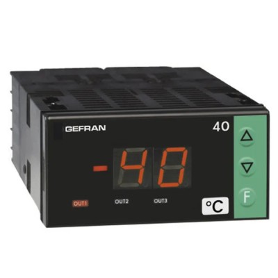 Gefran LED Multi-Function Panel Meter for Temperature, Current, Voltage, Cutout 72mm x 36mm 40T-72-4-00-RR-00-9