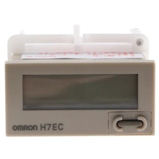 Omron Panel Mount 8 Digit Manual Reset Counter, 8.6mm Digit Height, 20 Hz Maximum Frequency H7EC