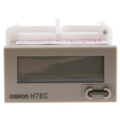 Omron Panel Mount 8 Digit Manual Reset Counter, 8.6mm Digit Height, 20 Hz Maximum Frequency H7EC