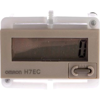 Omron 8 Digit Panel Mount Electronic Counter Manual Reset Compatible with Voltage Input Signals H7EC