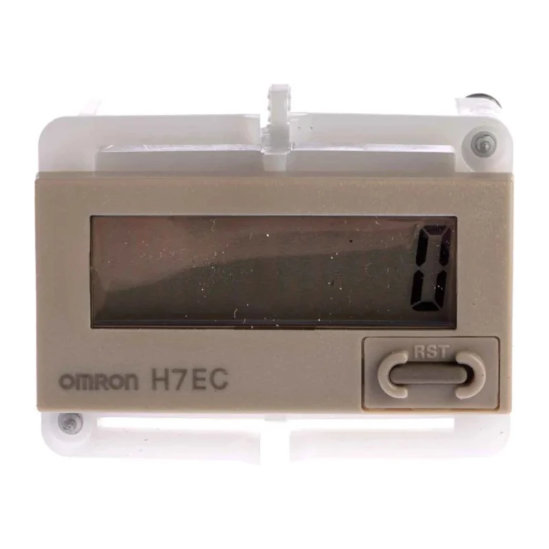 Omron 8 Digit Panel Mount Electronic Counter Manual Reset Compatible with Voltage Input Signals H7EC