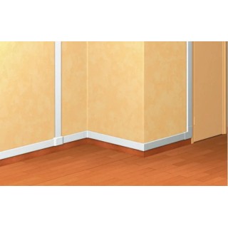 Legrand DLPlus White Mini Cable Trunking, Width 60mm x Depth 20mm, Length 2.1m, Polyvinyl Chloride, Model W60mm