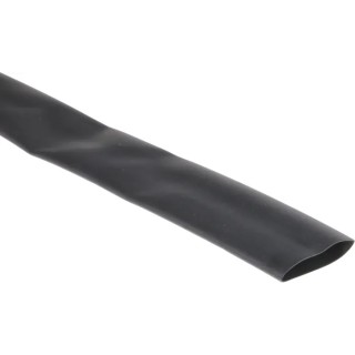 RS PRO Black Polyolefin Heat Shrink Tubing 12.7 mm Sleeve Diameter 10m Length 2:1 Ratio 389-684