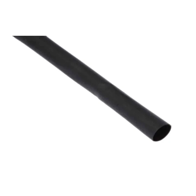 RS PRO Heat Shrink Tubing Black 6.4 mm Sleeve Diameter x 15m Length Polyolefin Material 2:1 Shrink Ratio Model 389-662