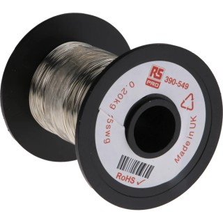 RS PRO Tinned Copper Wire 0.51 mm Outside Diameter 114 Meter Reel 390-549
