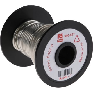 RS PRO 2.03 mm OD Tinned Copper Wire Single Strand 7.1 m Reel 390-527
