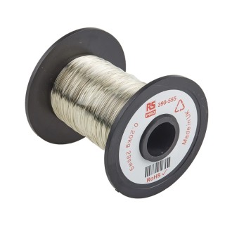 RS PRO 0.35 mm OD Tinned Copper Wire 234 m Reel 390-555