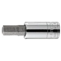 Facom 1/4 in Drive 6 mm 6 Point Square Socket, Bright Chrome with Phosphate Finish, Chrome Vanadium Steel, 37mm Overall RT.6