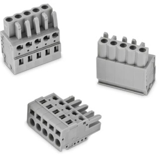 Wurth Elektronik 369B Series Pluggable Terminal Block 5-Contact 5 mm Pitch 1 Row 2.5kV 16A Polyamide 66 691369700005B