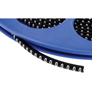 HellermannTyton Helagrip Slide-On Cable Marker, Pre-Printed Legend "0", PVC, Black Marker Colour, White Text, 1-3 901-10267