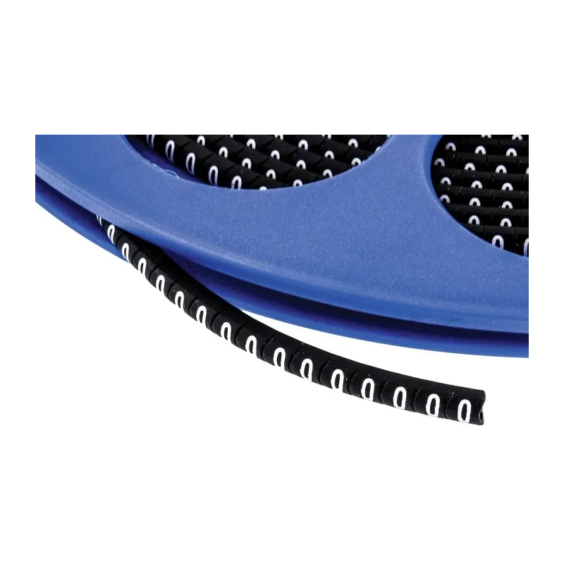 HellermannTyton Helagrip Slide-On Cable Marker, Pre-Printed Legend "0", PVC, Black Marker Colour, White Text, 1-3 901-10267