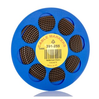 HellermannTyton Helagrip Slide-On Cable Marker 3 mm Cable Diameter Brown PVC, White Legend "1" 901-10268
