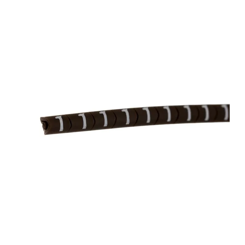 HellermannTyton Helagrip Slide-On Cable Marker 3 mm Cable Diameter Brown PVC, White Legend "1" 901-10268