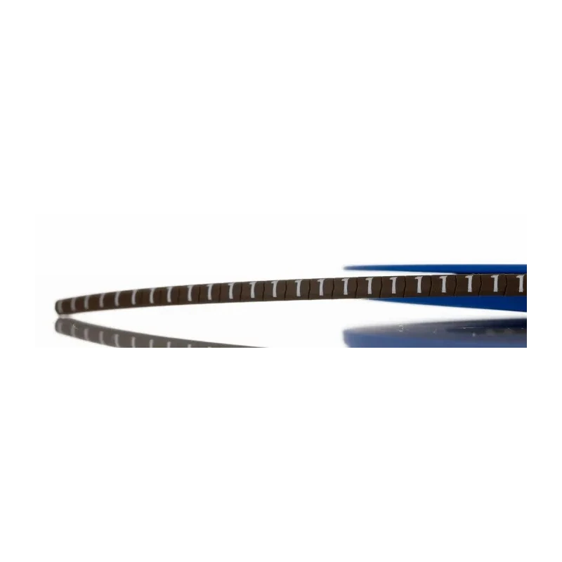 HellermannTyton Helagrip Slide-On Cable Marker 3 mm Cable Diameter Brown PVC, White Legend "1" 901-10268