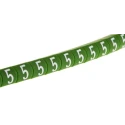 HellermannTyton Helagrip Slide-On Cable Marker White, Pre-Printed "5", 3 mm Max Cable Diameter, 1 mm Min Cable 901-10272