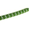 HellermannTyton Helagrip Slide-On Cable Marker White, Pre-Printed "5", 3 mm Max Cable Diameter, 1 mm Min Cable 901-10272