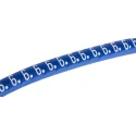 HellermannTyton Helagrip Pre-Printed Slide-On Cable Marker Blue PVC, 3.5mm Length, White Legend, 1-3mm Cable 901-10273
