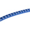 HellermannTyton Helagrip Pre-Printed Slide-On Cable Marker Blue PVC, 3.5mm Length, White Legend, 1-3mm Cable 901-10273
