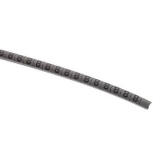 HellermannTyton Helagrip Slide-On Pre-Printed Cable Marker Black Legend 8, Fits 1mm to 3mm Cable Grey PVC Material 901-10275