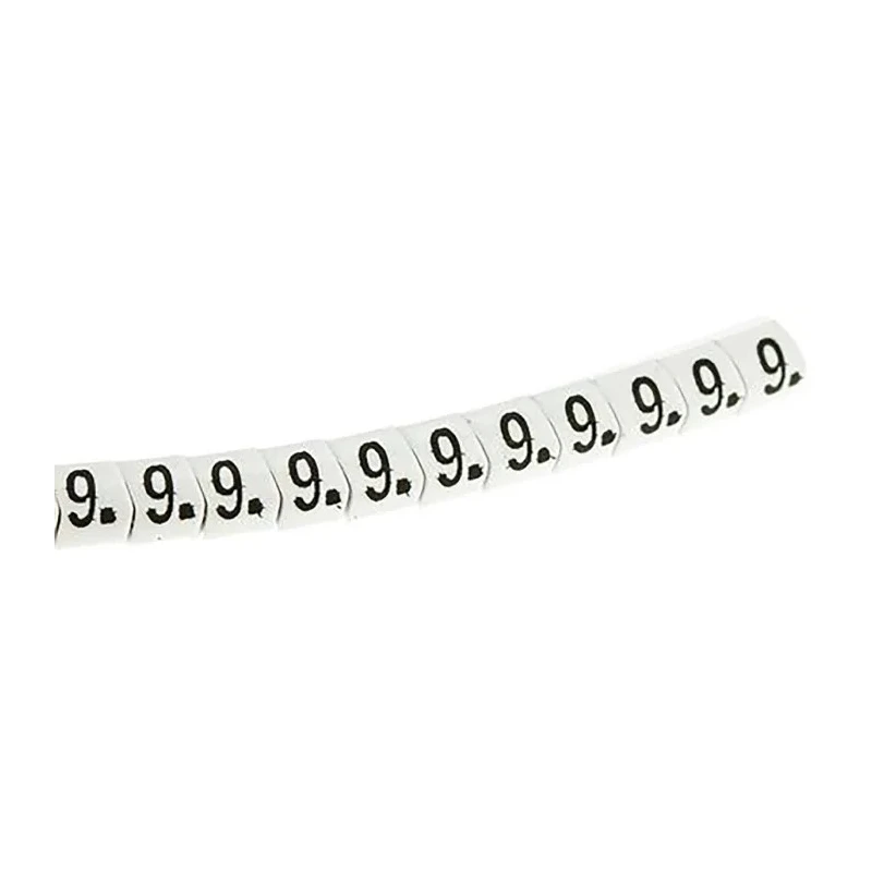 HellermannTyton Helagrip Slide-On Cable Marker Black Pre-Printed Legend "9" for 1-3 mm Cable 901-10276