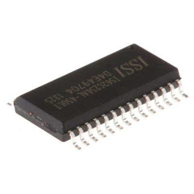 ISSI Static Random Access Memory 256 kB Asynchronous SRAM, 32K x 8 Bit Organisation, 4.5-5.5 V Supply, SOP IS62C256AL-45ULI