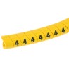 HellermannTyton Helagrip Slide-On Cable Marker, Pre-Printed Black '4', Yellow Marker, Fits 4 mm to 9 mm Cable 901-10309