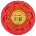HellermannTyton Helagrip Slide-On Cable Marker, Black Legend, Pre-Printed "3", 4 mm to 9 mm Cable Diameter, Orange 901-10308