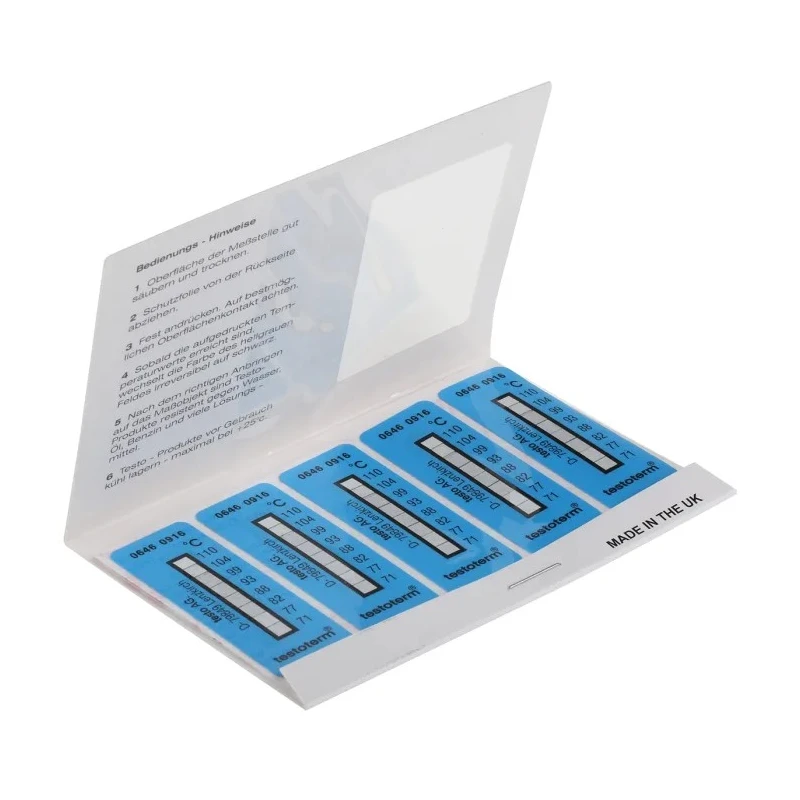 Testo Self-Adhesive Temperature Sensitive Label 71°C to 110°C, 2 Levels, 10 Labels per Product 0646 0916