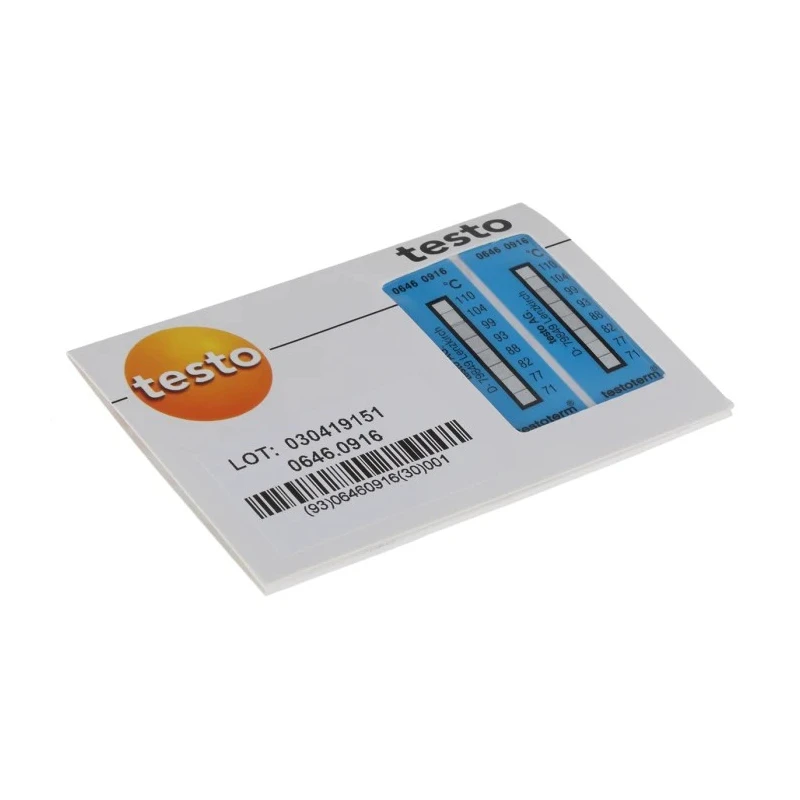 Testo Self-Adhesive Temperature Sensitive Label 71°C to 110°C, 2 Levels, 10 Labels per Product 0646 0916