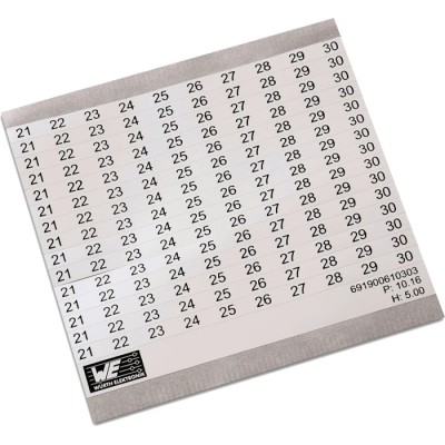 Wurth Elektronik Adhesive Marker Card Accessory for Terminal Block 691900610103
