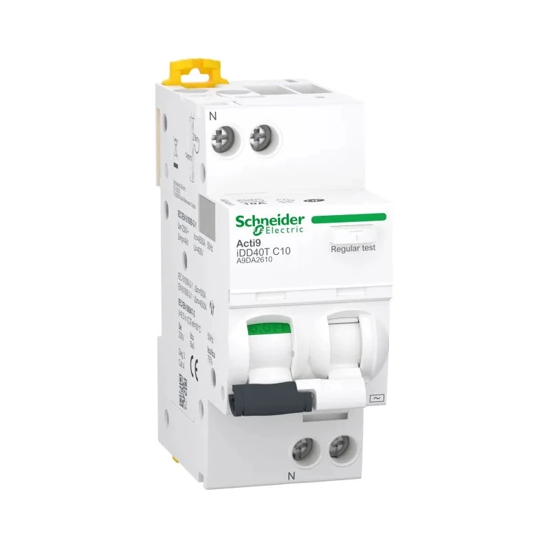 Schneider Electric Residual Current Circuit Breaker with Overload Protection 10A Current Rating 1-Pole 30 mA Trip A9DA2610