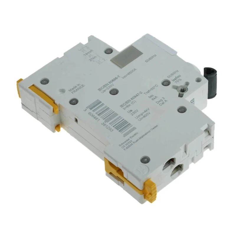 Schneider Electric Acti9 iDT40T Miniature Circuit Breaker, 1-Pole, 2A Current, Type C, 230V AC, 6kA Breaking A9P22602