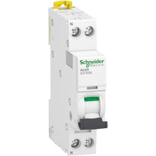 Schneider Electric Miniature Circuit Breaker Acti9 iDT40N Series, 1-Pole, 6A, Type C, 230V AC, 10 kA Breaking A9P24606