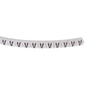 HellermannTyton Helagrip Slide-On Pre-Printed Cable Marker, Black Legend 'V', 4 mm - 9 mm Cable Diameter, White 901-10319