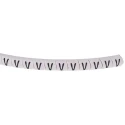HellermannTyton Helagrip Slide-On Pre-Printed Cable Marker, Black Legend 'V', 4 mm - 9 mm Cable Diameter, White 901-10319