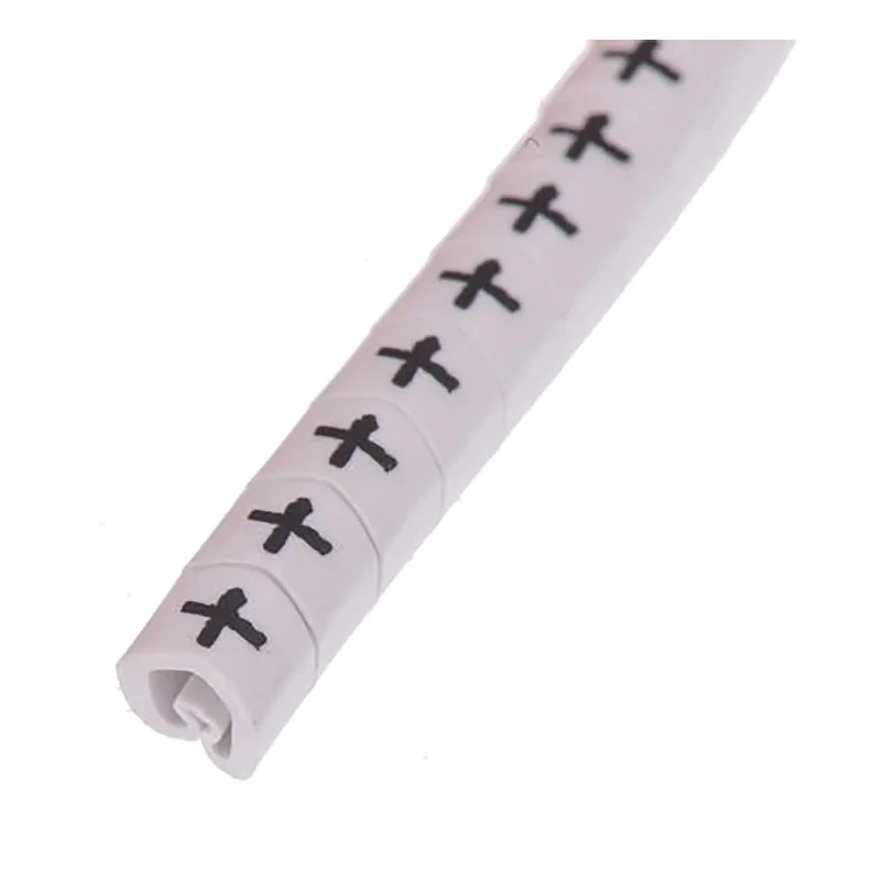 HellermannTyton Helagrip Pre-Printed Slide-On Cable Marker Black + Legend for 4-9mm Cable, PVC Material 901-10321