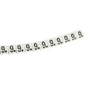 HellermannTyton Helagrip Slide-On Cable Marker Pre-Printed Black Legend 9 for 4mm to 9mm Cable, White Marker Colour 90110314