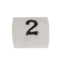 TE Connectivity Heatshrink Pre-Printed Cable Marker White 3 mm/1 mm Diameter Legend "2" TRSA-1019/C/1/2