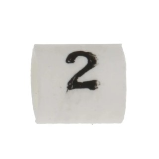 TE Connectivity Heatshrink Pre-Printed Cable Marker White 3 mm/1 mm Diameter Legend "2" TRSA-1019/C/1/2