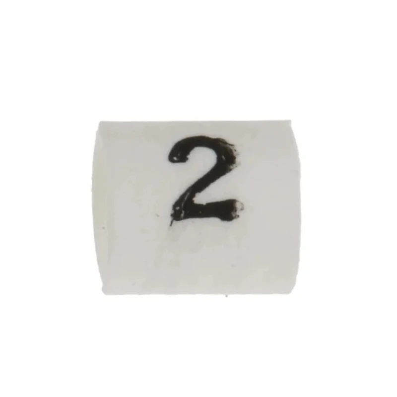 TE Connectivity Heatshrink Pre-Printed Cable Marker White 3 mm/1 mm Diameter Legend "2" TRSA-1019/C/1/2