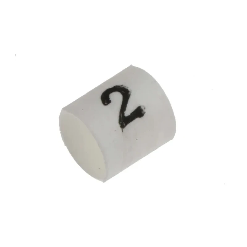 TE Connectivity Heatshrink Pre-Printed Cable Marker White 3 mm/1 mm Diameter Legend "2" TRSA-1019/C/1/2