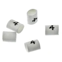TE Connectivity Heat Shrink Cable Marker, White, Pre-printed Legend "4", Fits 1 mm to 3 mm Cable Diameter TRSA-1019/C/1/4
