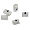 TE Connectivity Heat Shrink Cable Marker, White, Pre-printed Legend "4", Fits 1 mm to 3 mm Cable Diameter TRSA-1019/C/1/4