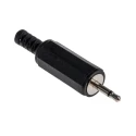 RS PRO 2.5 mm Cable Mount Jack Connector Male 2 Ways Mono Straight Solder Termination 392-560