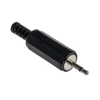 RS PRO 2.5 mm Cable Mount Jack Connector Male 2 Ways Mono Straight Solder Termination 392-560