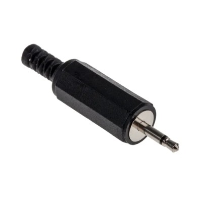 RS PRO 2.5 mm Cable Mount Jack Connector Male 2 Ways Mono Straight Solder Termination 392-560