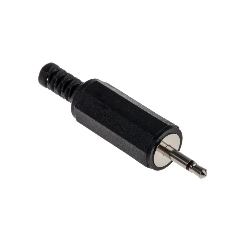 RS PRO 2.5 mm Cable Mount Jack Connector Male 2 Ways Mono Straight Solder Termination 392-560