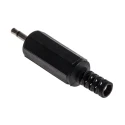 RS PRO 2.5 mm Cable Mount Jack Connector Male 2 Ways Mono Straight Solder Termination 392-560