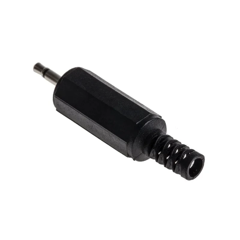 RS PRO 2.5 mm Cable Mount Jack Connector Male 2 Ways Mono Straight Solder Termination 392-560